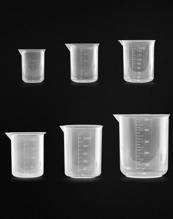 Graderade behållare - QWORK - WD6315 - 6 st - Polypropen - 50ml till 500ml