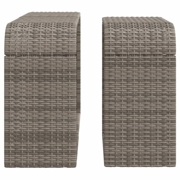 Förvaringshyllor - Flätad plast - Grå - Set om 2 st - 112x27x55 cm
