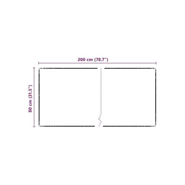 Halkskyddsmatta - vidaXL - 80x200 cm - Grå - Polypropylen - Tuftad - Rektangulär - Halkskyddad