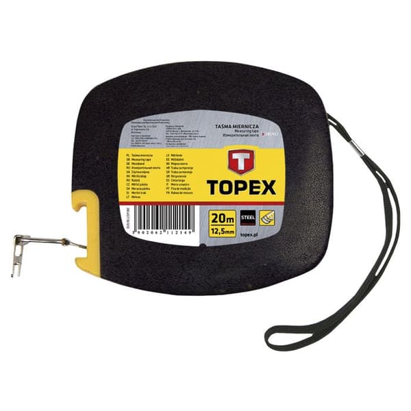 Måttband - TOPEX - 28C412 - Stål - 20 m - Ergonomisk