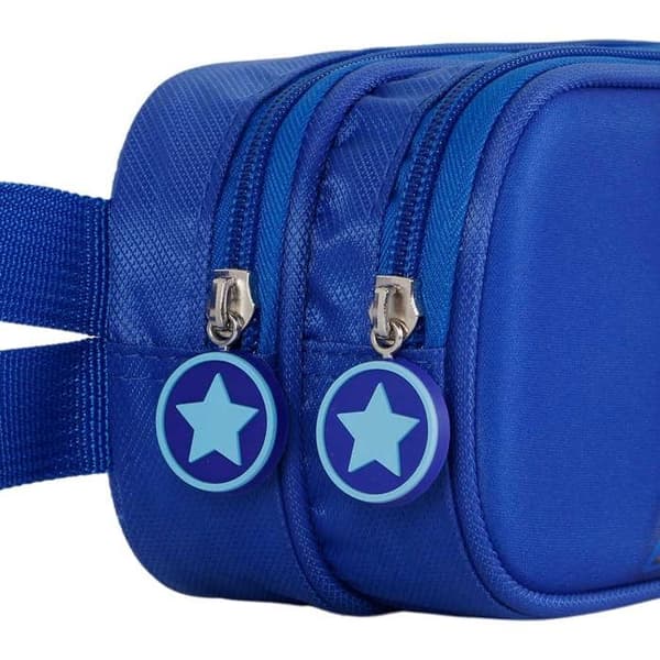 Trousse Dubbel 3D - Sonic Face - Blå - One Size