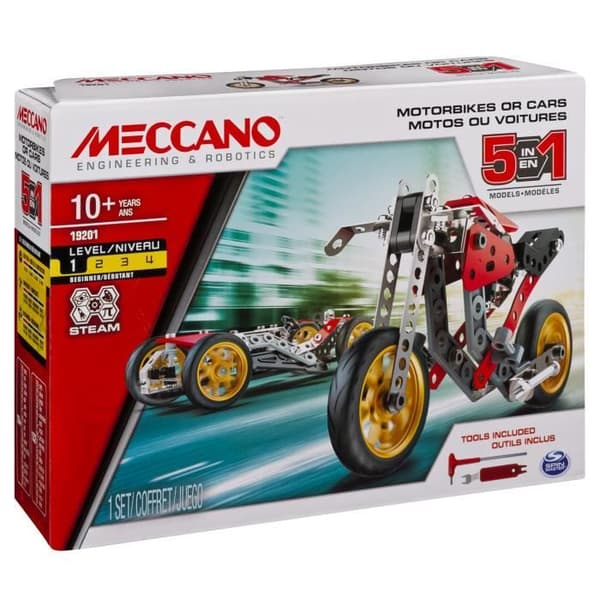 MECCANO - Bil och motorcykel - 5 modeller