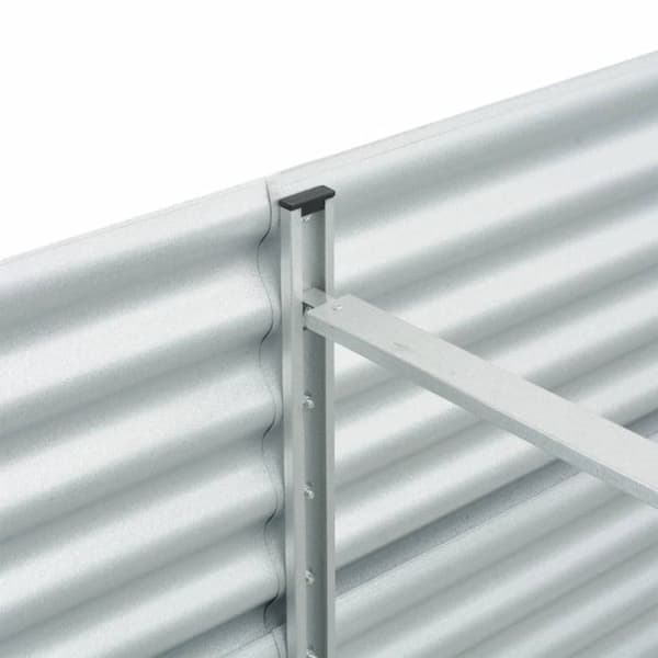 Planteringskärl - vidaXL - 240x80x81 cm - Galvaniserat stål - Silver - Rektangulär