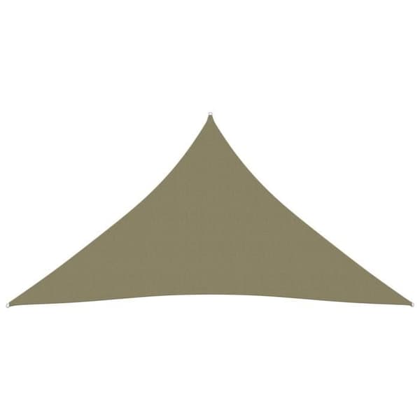 vidaXL Parasoll Segel Oxford Tyg Triangulär 4x5x5 m Beige