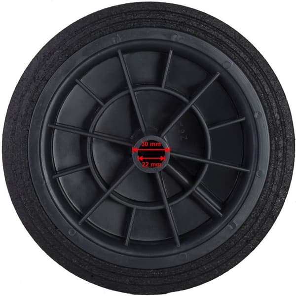 Gummihjul för avfallsbehållare, diameter 300 mm