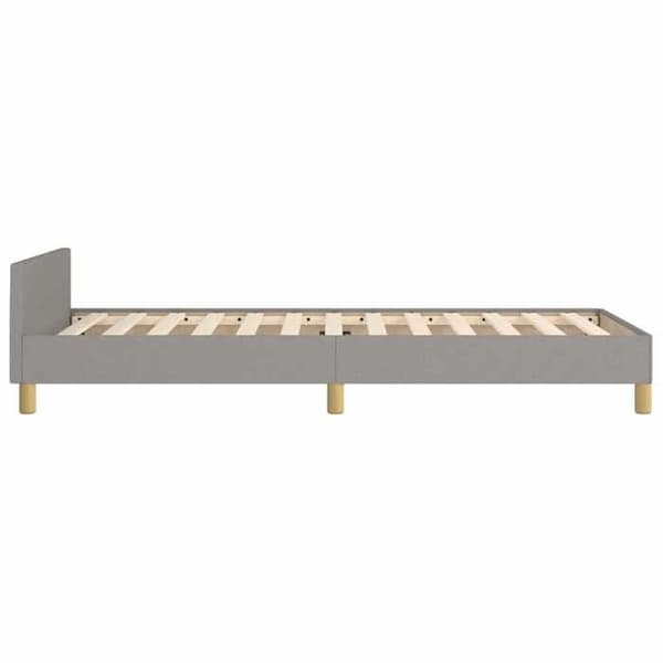 vidaXL Sängram utan madrass ljusgrå 90x190 cm tyg 347375