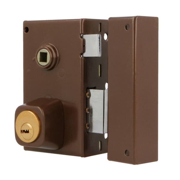 Ytmonterad lås - 75N-65 - 67 x 112 mm - Stål - Höger