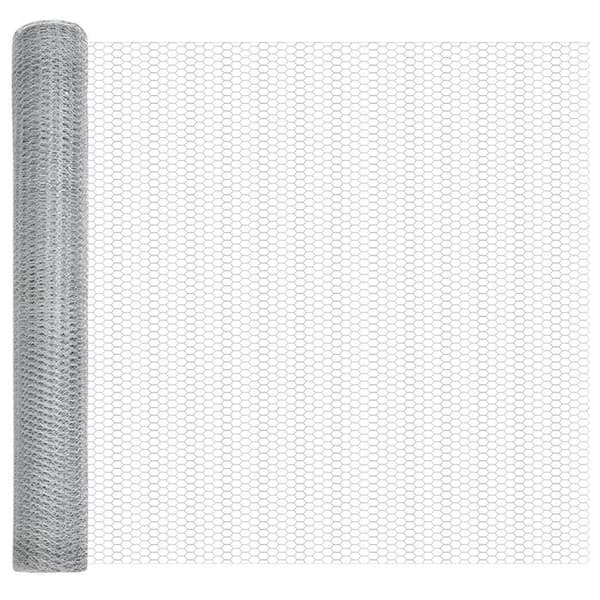 vidaXL Hexagonal stängsel 1.4x25 m i galvaniserat stål 42005689