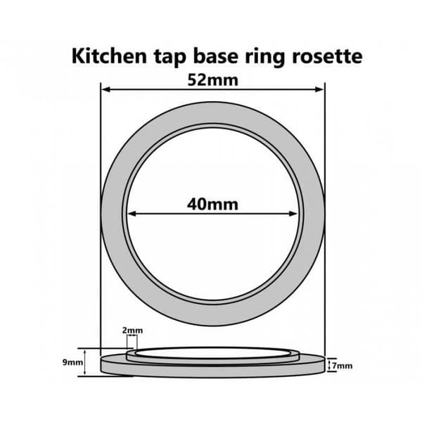 Kökskran - Basring - Kromad plast - Inre diameter 40mm - Kromad finish
