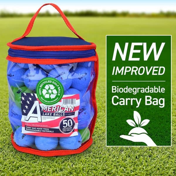 Golfbollar Second chance Lake 50-pack golfbollar med förvaringsväska