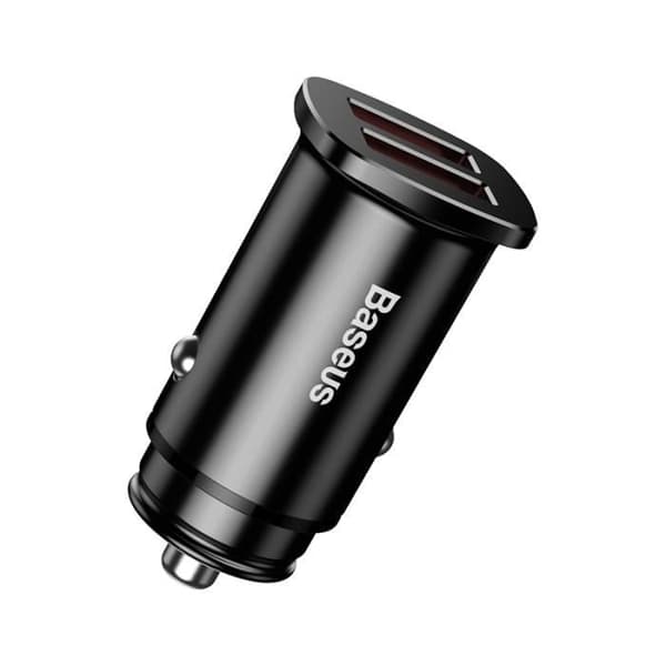 Baseus Billaddare 30W Dual USB Quick Charge Svart