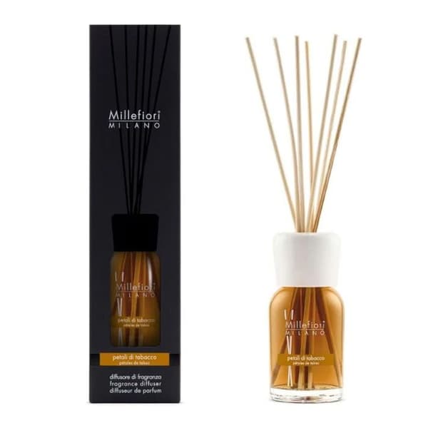 MILLEFIORI, DIFFUSOR MED PINS FÖR TABAKSBLAD 250ML, HEM, DUFTER