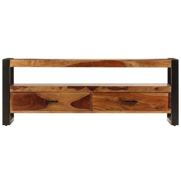 vidaXL TV-möbel 120x35x45 cm Solid Seshamträ
