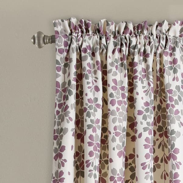 Frodig dekor - 16T001631 - Weeping Flowers, polyester, lila och grå, 52" bred x 84" lång