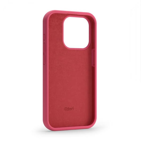 Etteri silikonfodral för iPhone 12 / 12 Pro 6,1" hallon