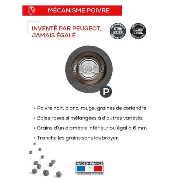 PEPPERKVARN CHECKMATE 30 CM CHOKLAD - PEUGEOT SAVEURS