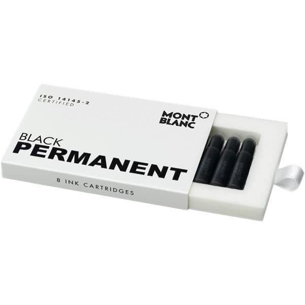 Montblanc ® Permanent Black bläckpatron, DIN ISO 14145-2