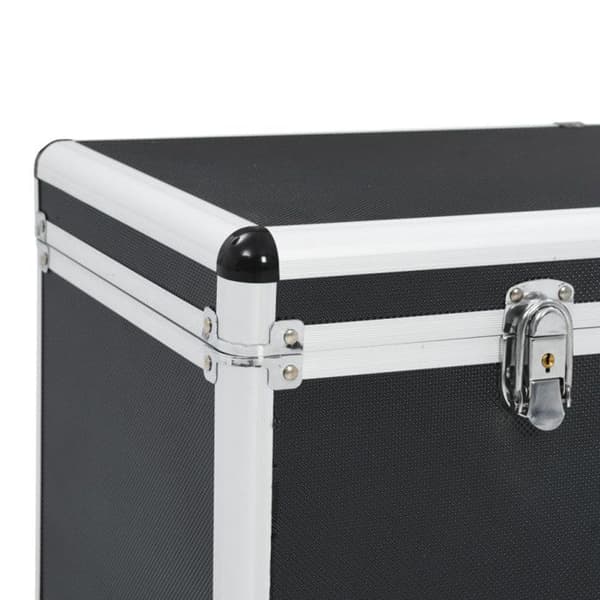vidaXL Förvaringsboxar 2 st Svart Aluminium