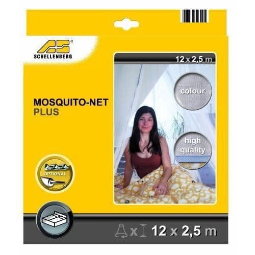 Schellenberg Plus Myggnät Vit/Grå 2,5 x 12 m - 50311