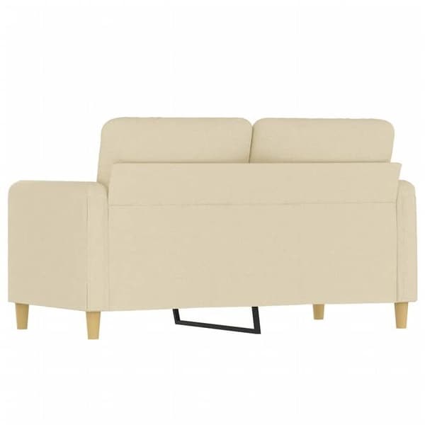 vidaXL Soffa 2-sits Creme 120 cm Textil 359472