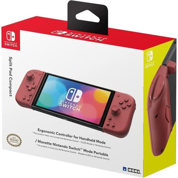 Manetter Joy-Con - HORI - Split Pad Compact - Röd - Ergonomisk - Turbo
