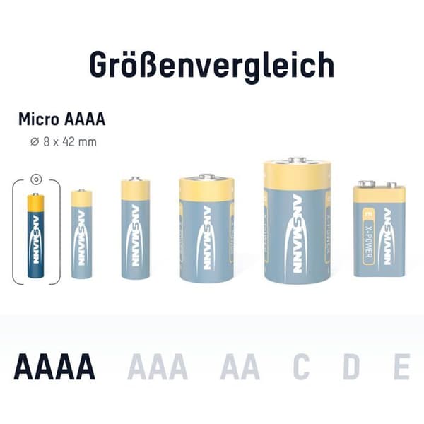 1X2 ANSMANN ALKALINE AAAA X-POWER...