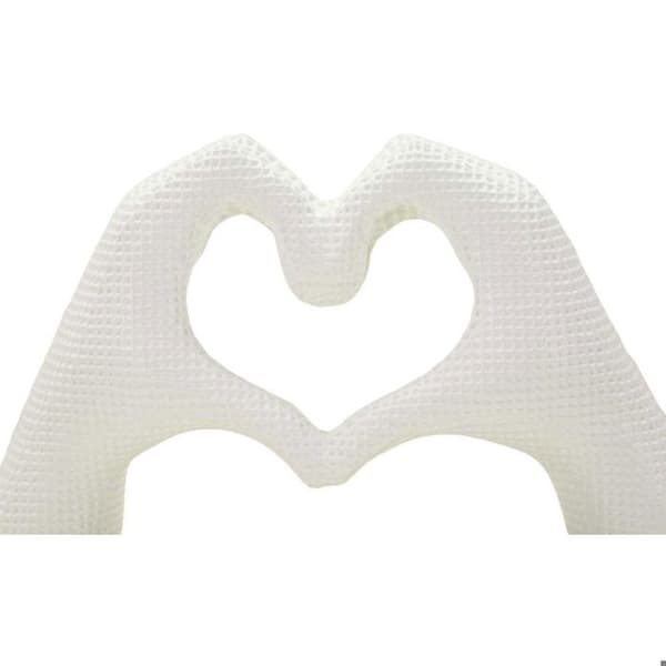 Dekorativ statyett i polyresin Hands lover 25 x 7.5 x 13.5 cm vit