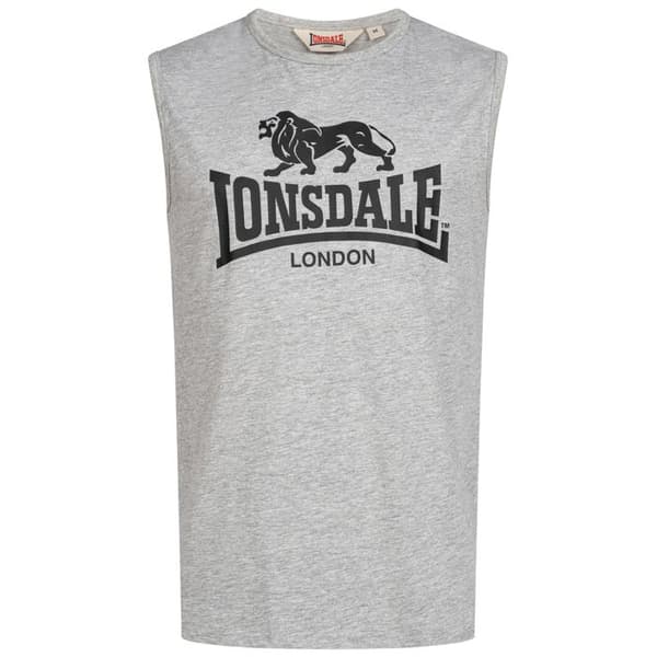 Lonsdale Regular Fit Clopton Linne - melerad grå/svart