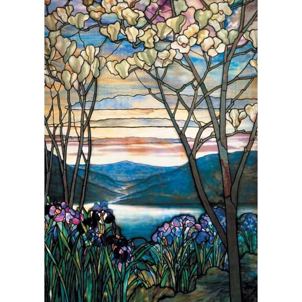 Pussel 1000 Bit: Magnolior och Iris, Tiffany