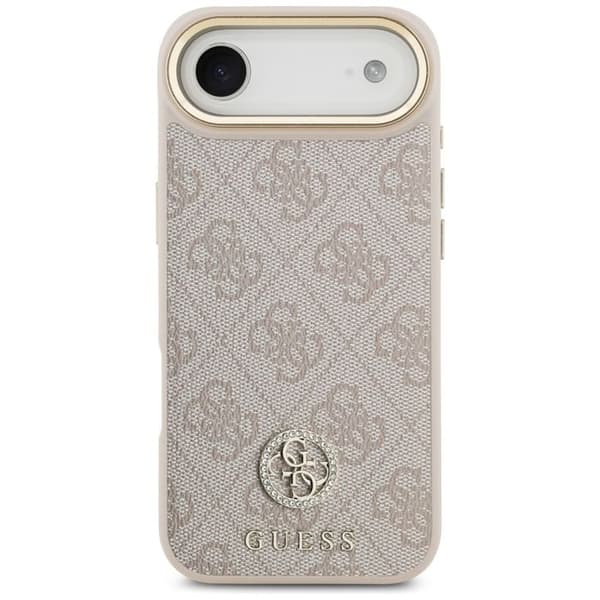Coque Guess Hardcase 4G Strass Logo MagSafe för iPhone Air - Rosa