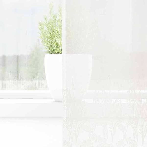 vidaXL Blommig Spetsgardin Vit 100 x 150 cm Polyester 4107866