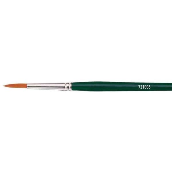 Pensel - KREUL - Hobby Line BASIC - Nylon - Rund - Nr 6 - Lackad grön handtag