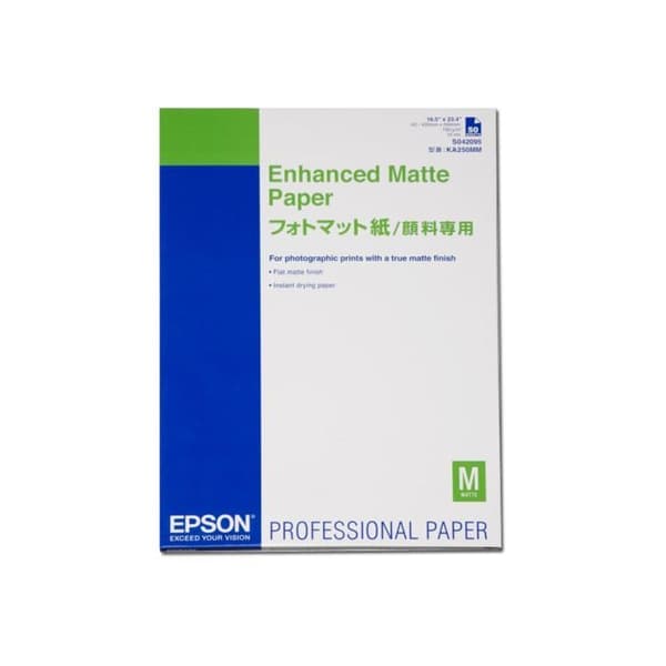 Matt papper - EPSON - Enhanced Matte - 260 mikrometer - A2 (420 x 594 mm) - 192 g/m2