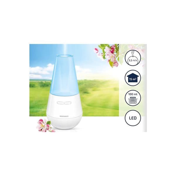 Diffusör av dofter - SOEHNLE - Valencia - Vit - Cylindrisk - 100 ml - Blå LED