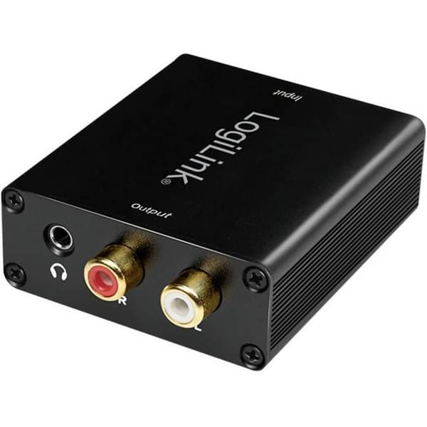 LogiLink CA0101 Toslink / Cinch-RCA / Audio jack Adapter svart