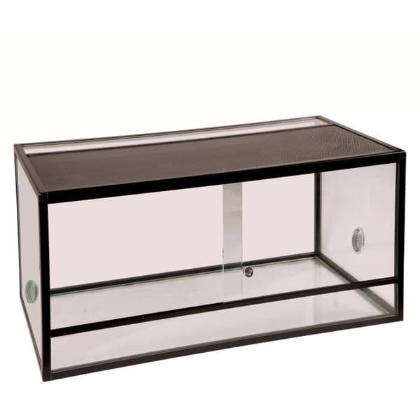 Aluminium terrarium Elegance 100x45x50 Svart