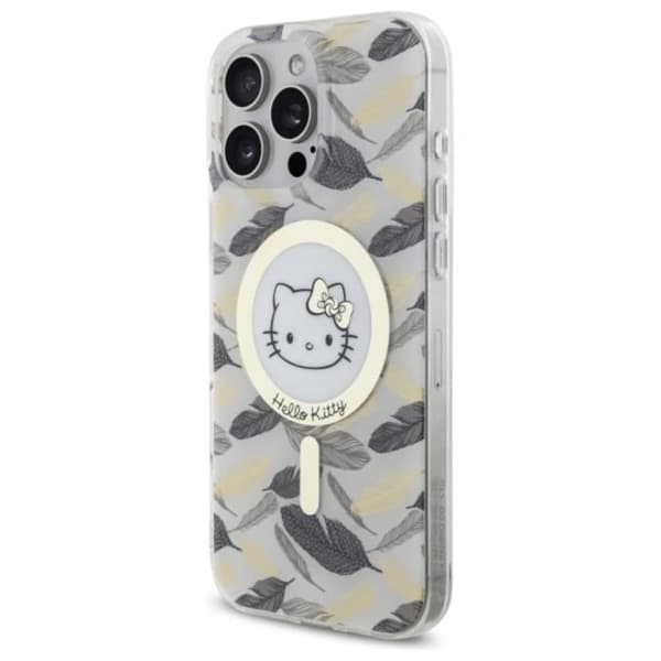 Coque - Hello Kitty - iPhone 16 Pro Max - Gyllene löv - Vit - MagSafe