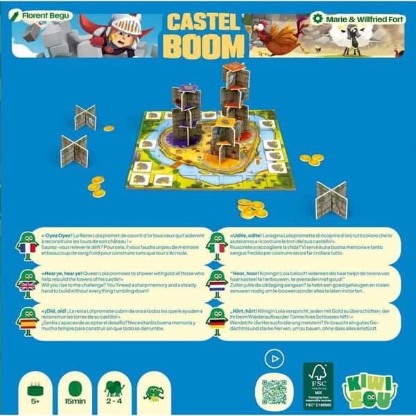 Stämningsspel - Castel Boom - 1 spelbräda - 24 ruiner - 32 mynt