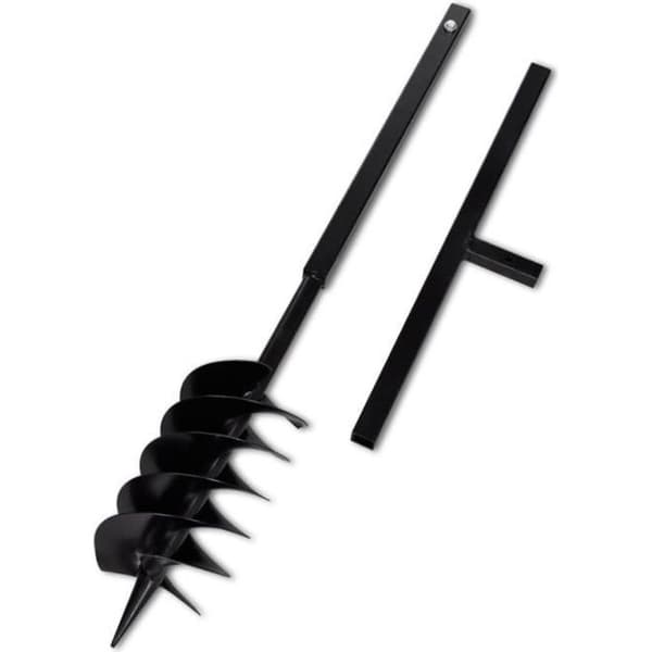 vidaXL Markskruv med Borrbit 150 mm Stål Svart