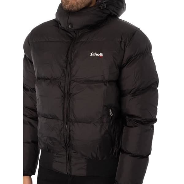 Doudoune för män Schott Chicago - Svart - Dragkedja - 100% polyester