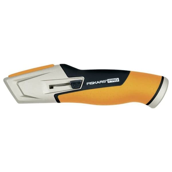 Retraktabel kniv - FISKARS - CarbonMax - Optimal säkerhet - Hållbara blad - Snabb byte