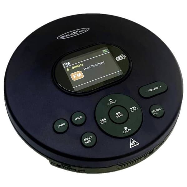 Bärbar CD-spelare Reflexion PCD540DAB/BK CD, CD-R, CD-RW, MP3 svart