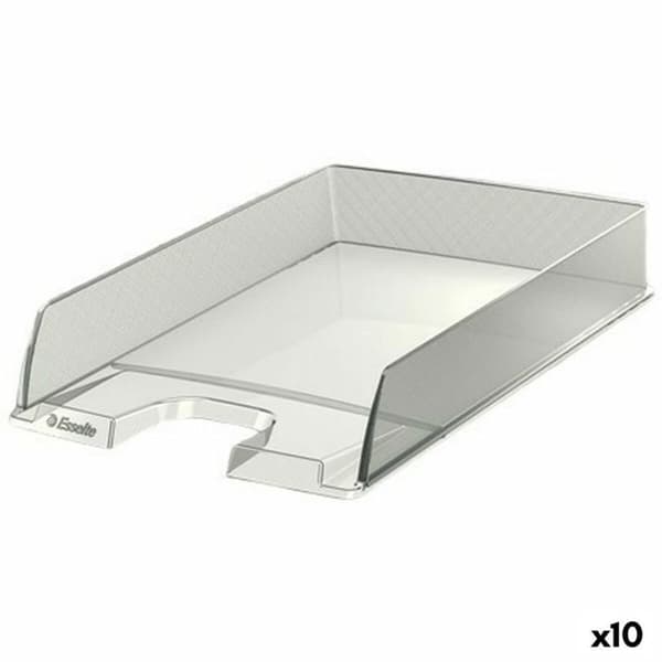 Brevpapplåda - Esselte - 623603 - Transparent - Förpackning med 10 - Stapelbar design