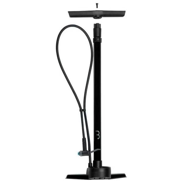 Fotpump - BBB - AirSmart - Precisionsmanometer - FlipHead-huvud - Slang 120 cm