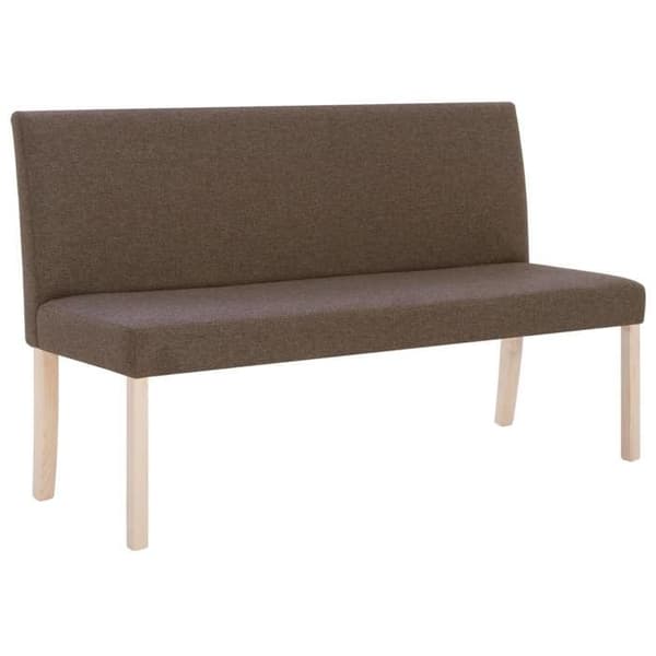 vidaXL Bänk 139,5 cm Brun Polyester 281336