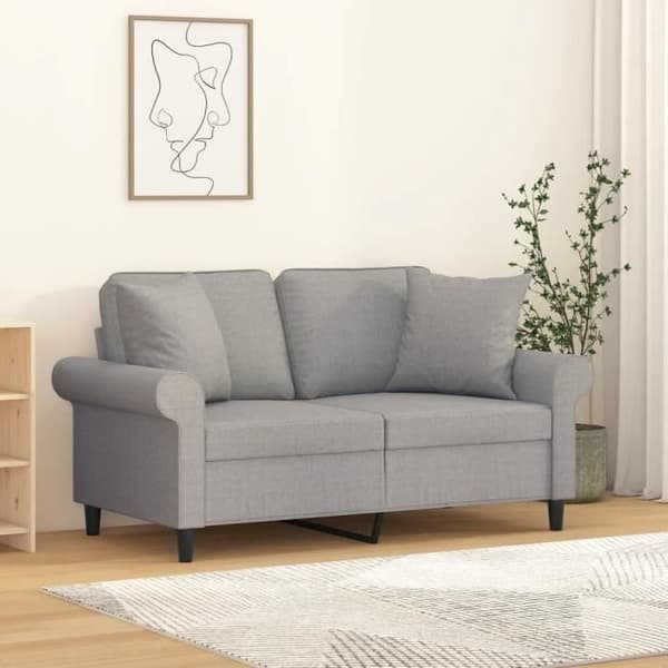 vidaXL Prydnadskuddar 2 st Ljusgrå 40x40 cm Tyg 349471