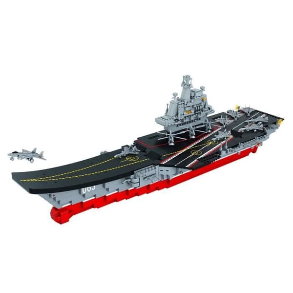 Sluban M38-B0399 Grå leksaks hangarfartyg — 8 flygplan & 4 helikoptrar