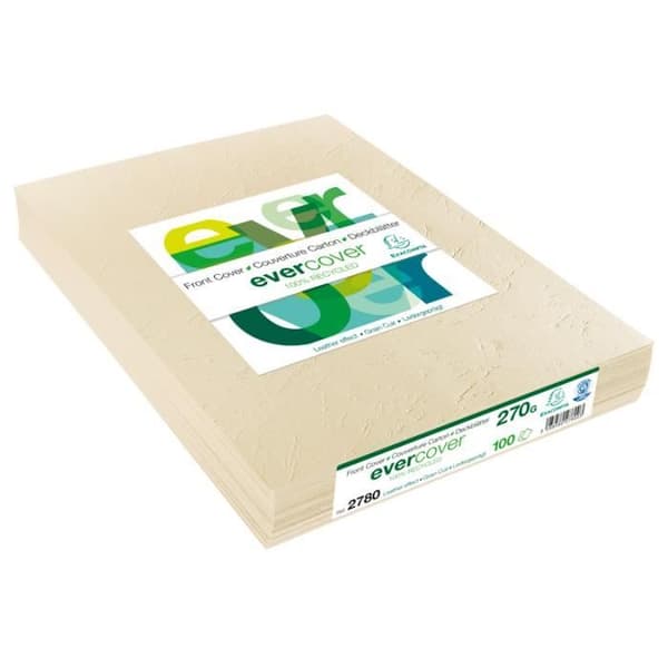 Pack med 100F EVERCOVER för inbindning A4 270 g Elfenben
