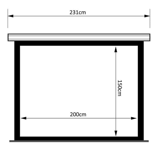 Elastisk elektrisk projektionsduk 100" 4:3, 16:9 200x150 cm Maclean Premium