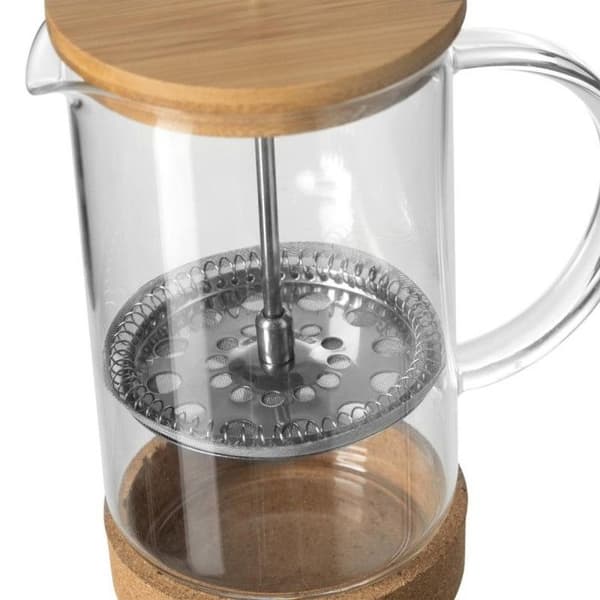 Kaffekanna 60 cl i glas och bambu - Transparent - D 9 cm